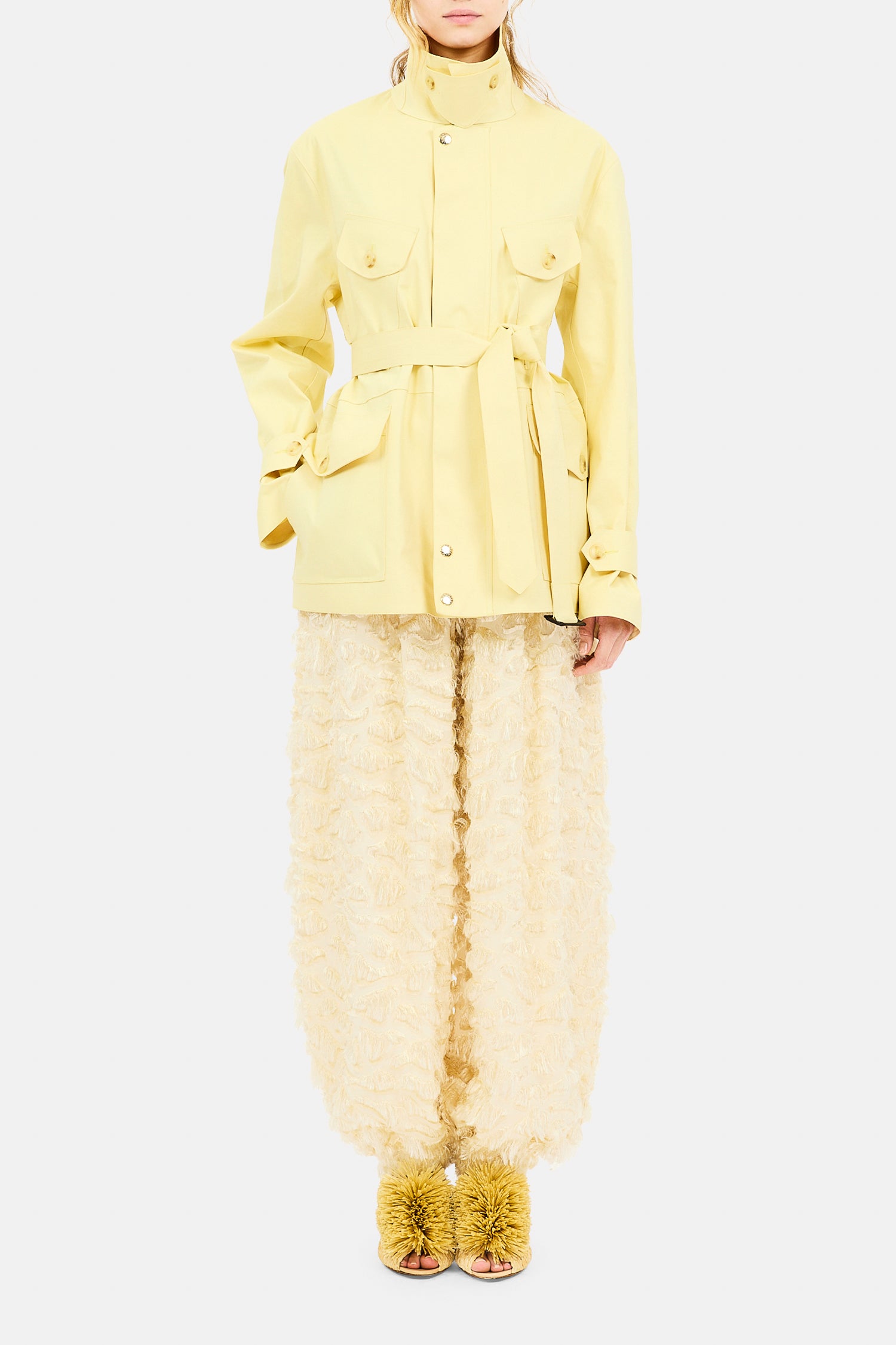 Ulla Johnson Eaton veste cargo Honeysuckle ceinturée