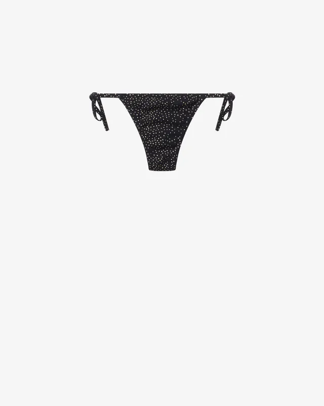 Isabel Marant Flaviana SL0019FA bas maillot noir pois dorés