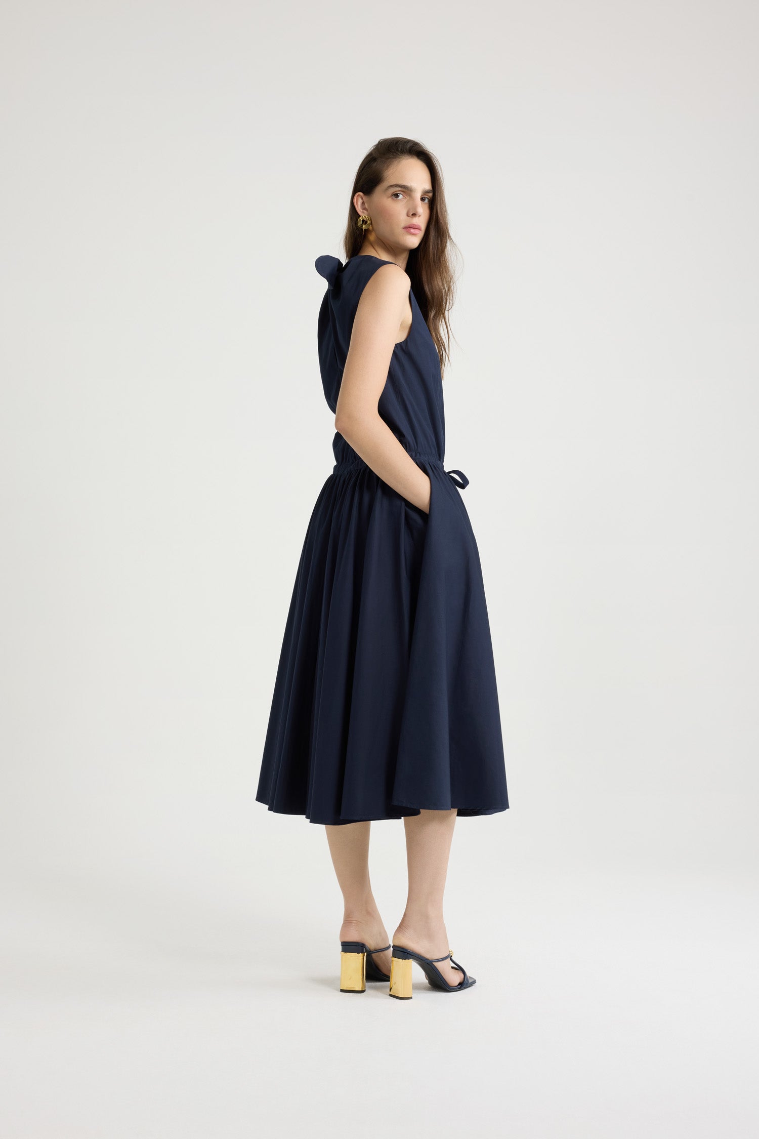 Patou DR1860017699N robe popeline marine 38 midi