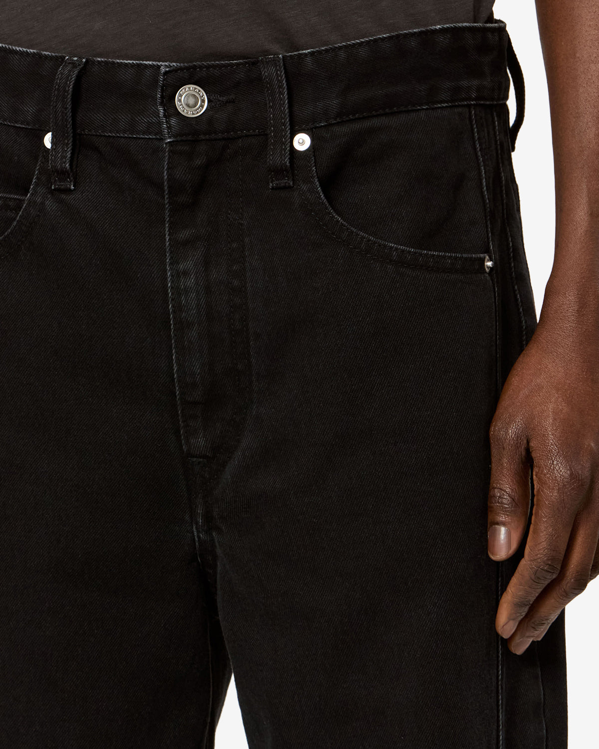 Isabel Marant Jorian PA0784HB jean barrel noir délavé
