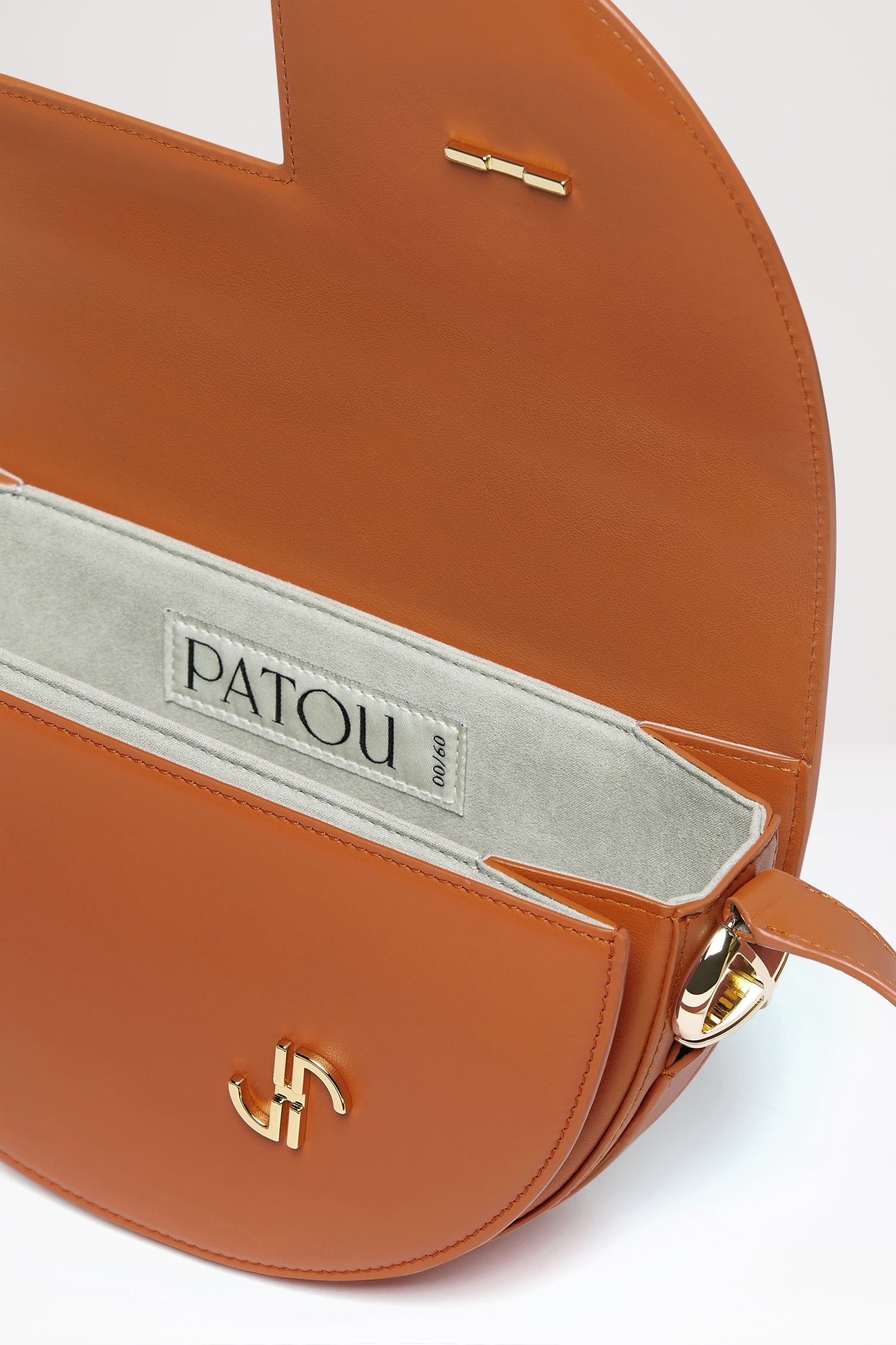 Patou Le Patou sac cuir Saffron Clay TU demi-lune