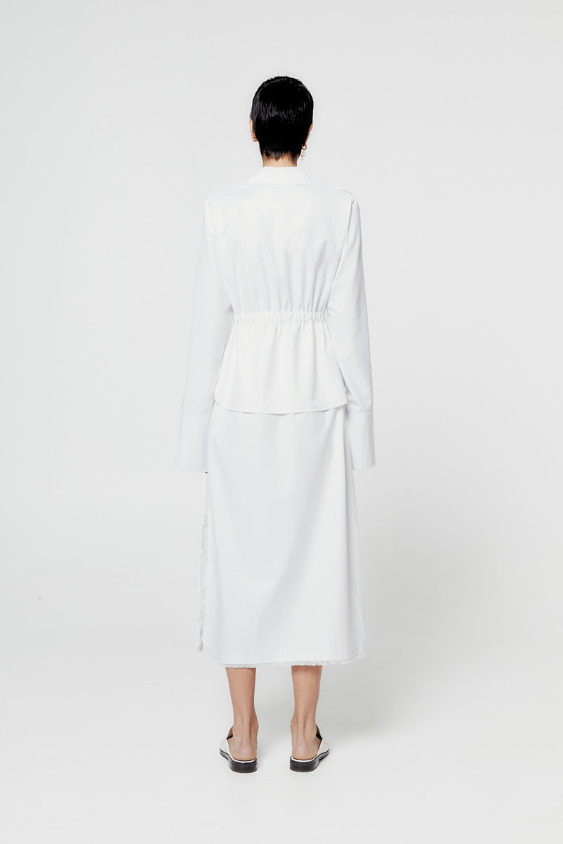 ATU Body Couture Marble White Shirt Dress robe chemise S/M