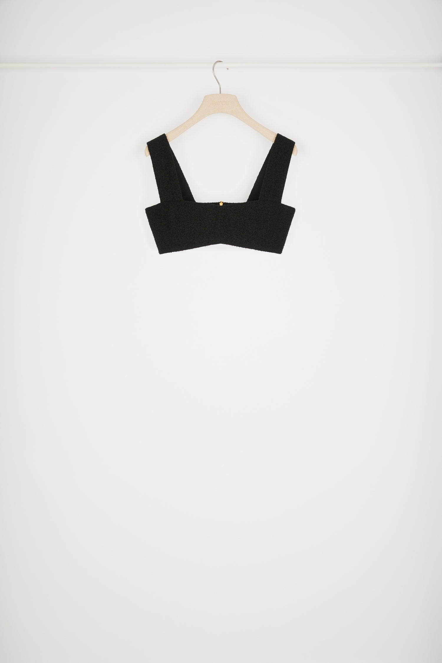 Patou Bralette TO031 crop top tweed noir 34 coton