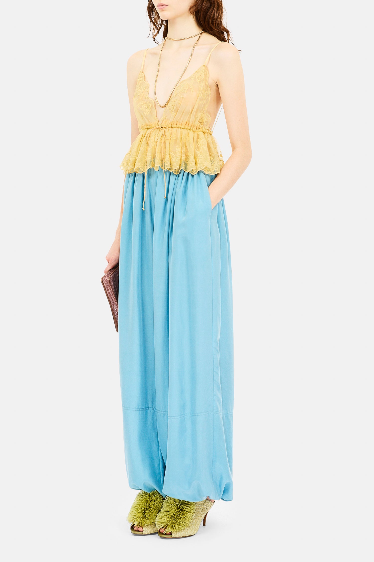 Ulla Johnson Rosen pantalon soie Azul ballon