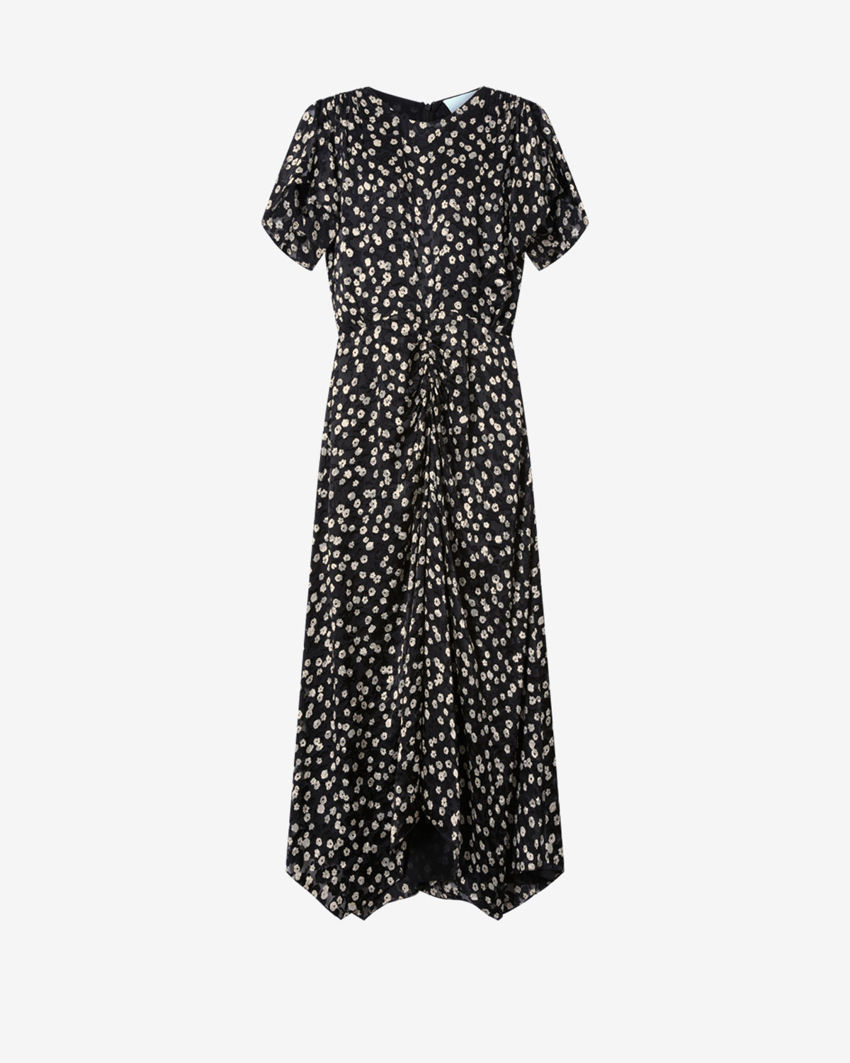 Isabel Marant Herva robe longue noir et écru soie