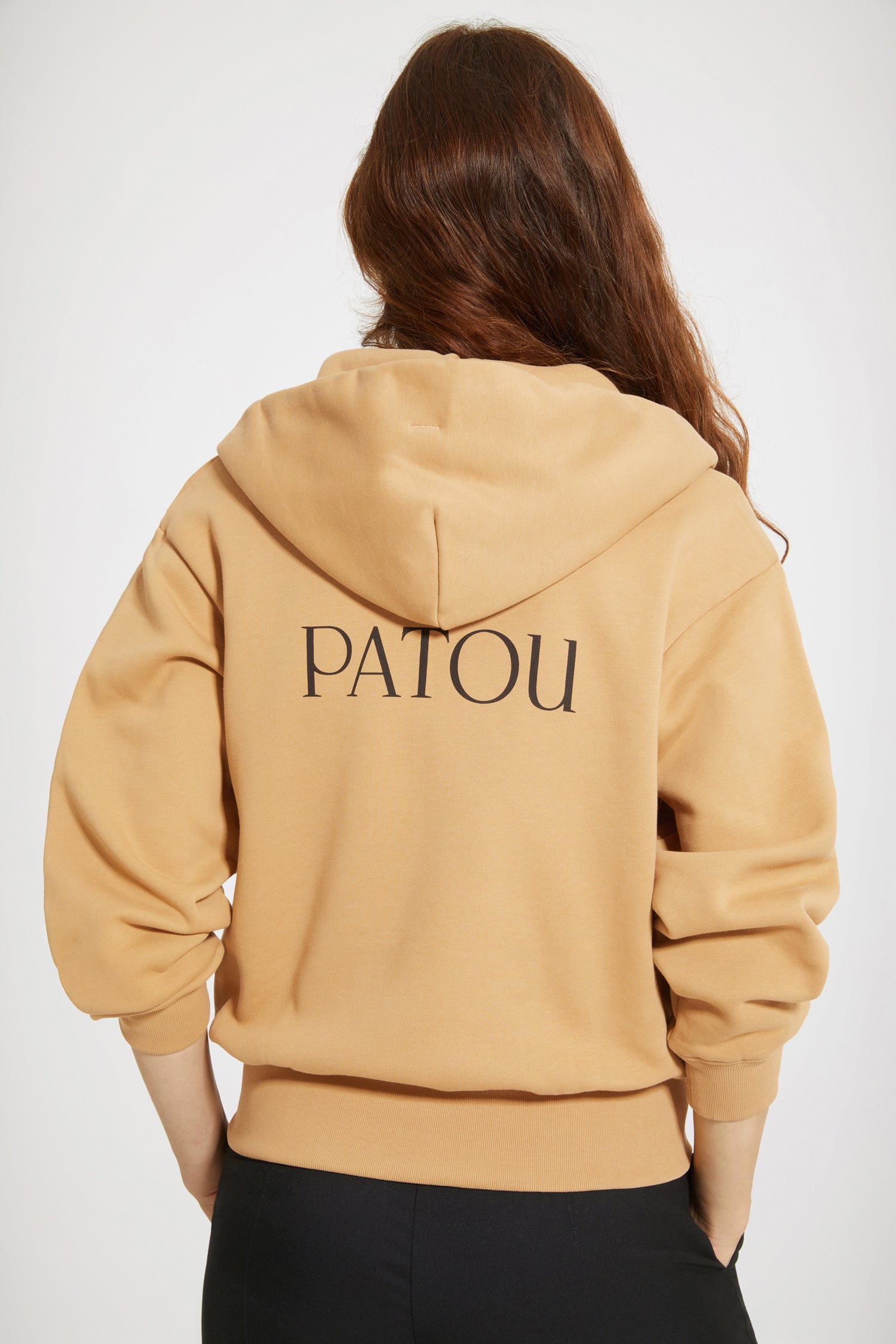 Patou A21JE0079995105C sweat zippé marron coton XS-XL