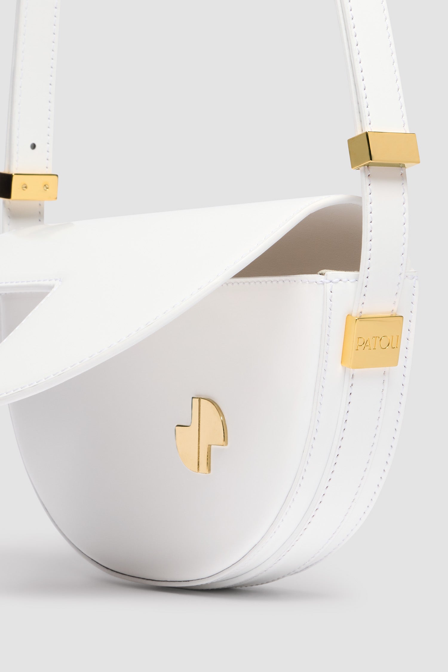 Patou Le Petit Patou P25BA0245032001W sac blanc cuir verni