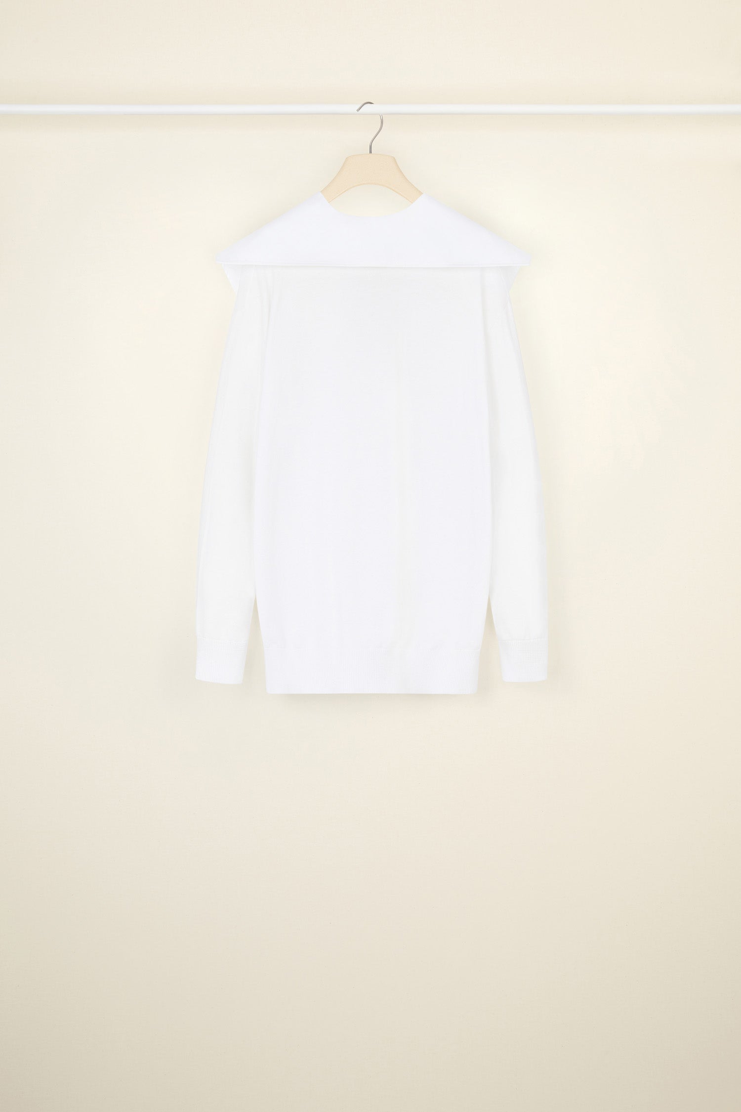 Patou KN071 gilet cardigan coton blanc oversize