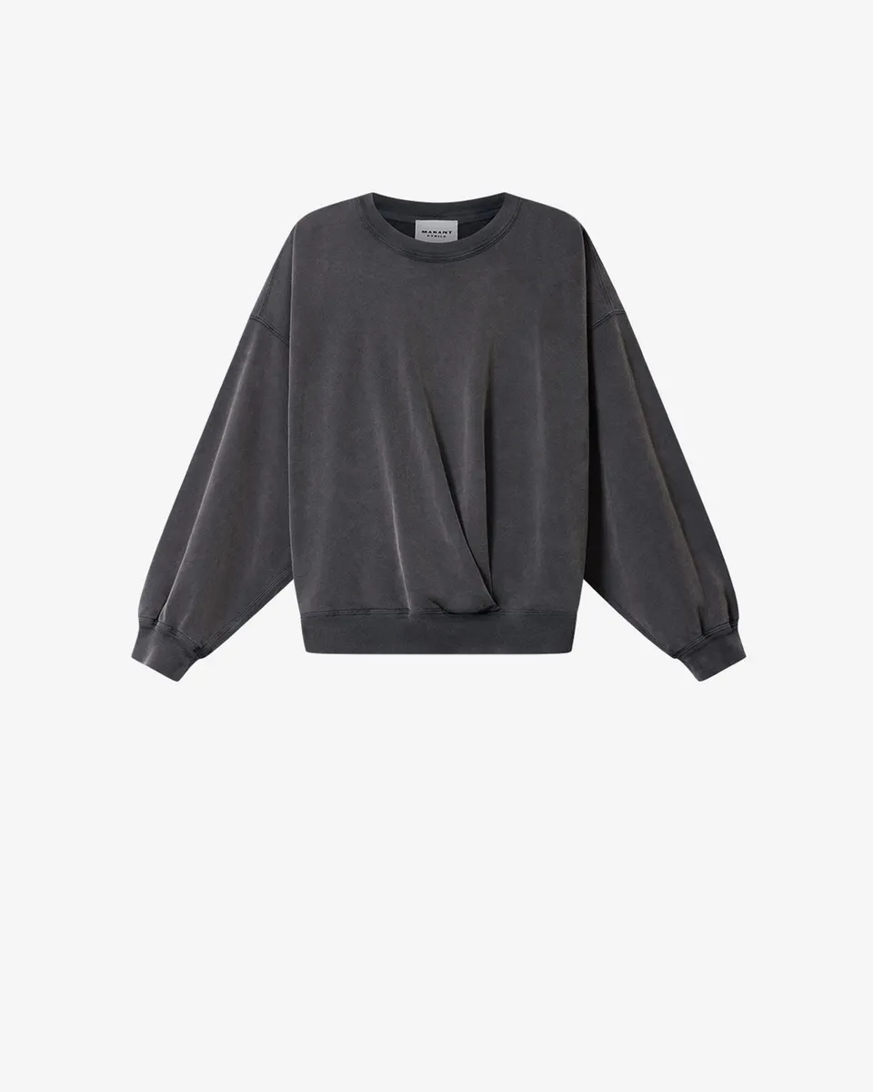 Isabel Marant Sauria sweat noir délavé coton