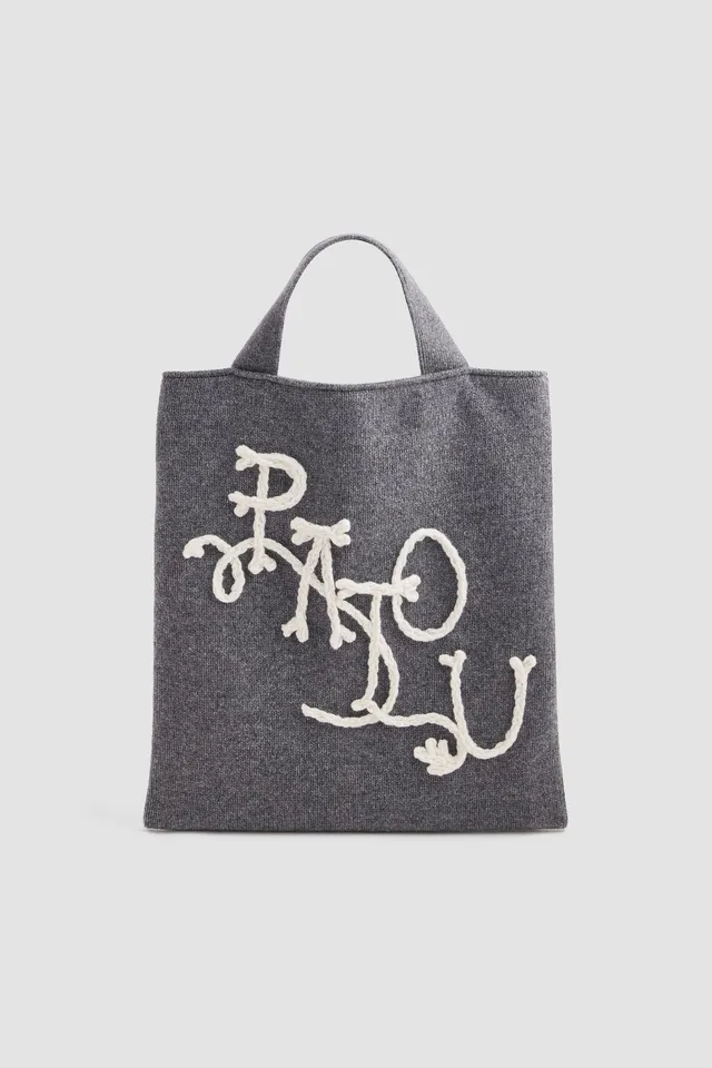 Patou AC148 tote bag laine gris Winter Slate