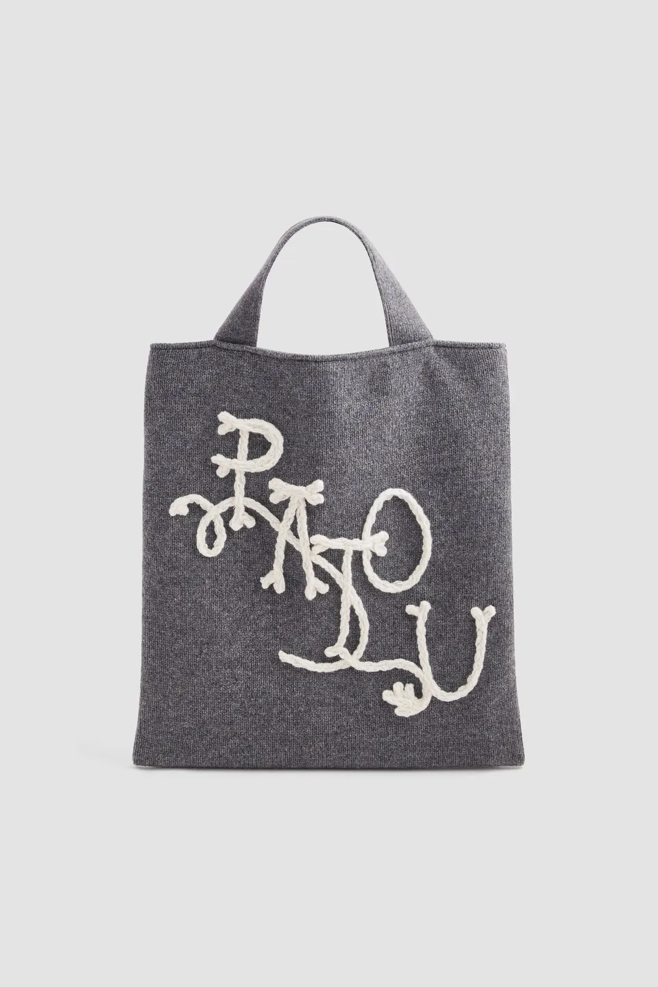 Patou AC148 tote bag laine gris Winter Slate