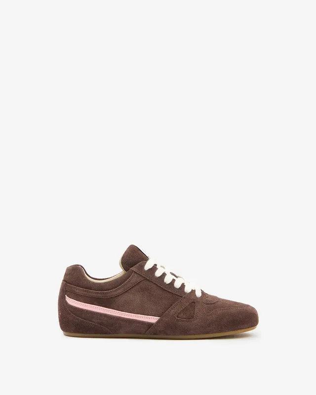 Isabel Marant Senny Low baskets cuir chocolat lacets