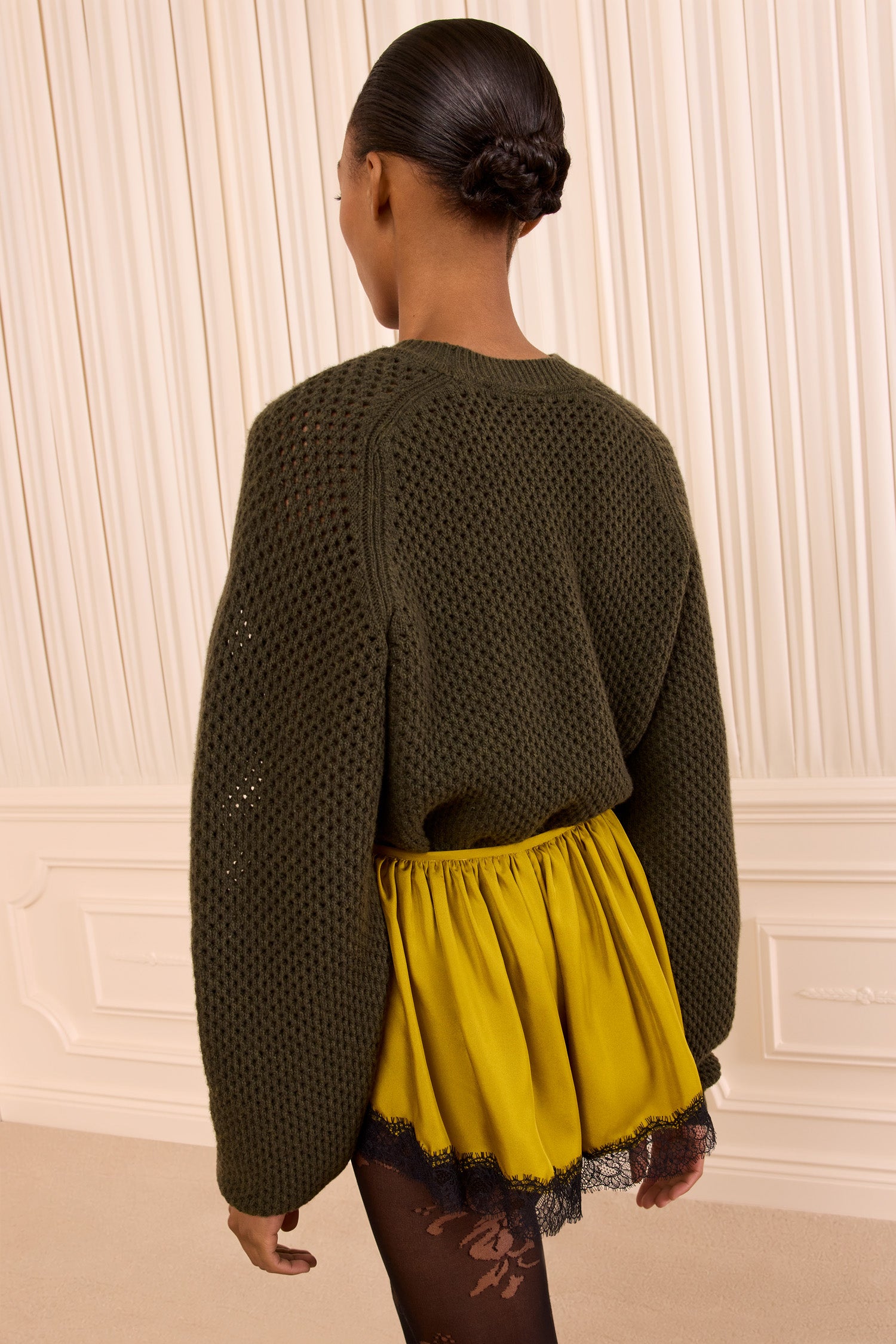 Ulla Johnson Knits Pull Ronan Militaire Laine Mérinos