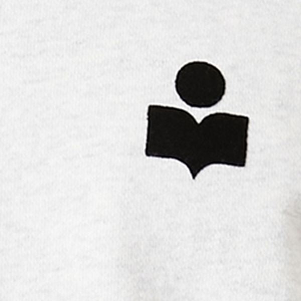 Isabel Marant Mike sweatshirt coton écru col rond logo