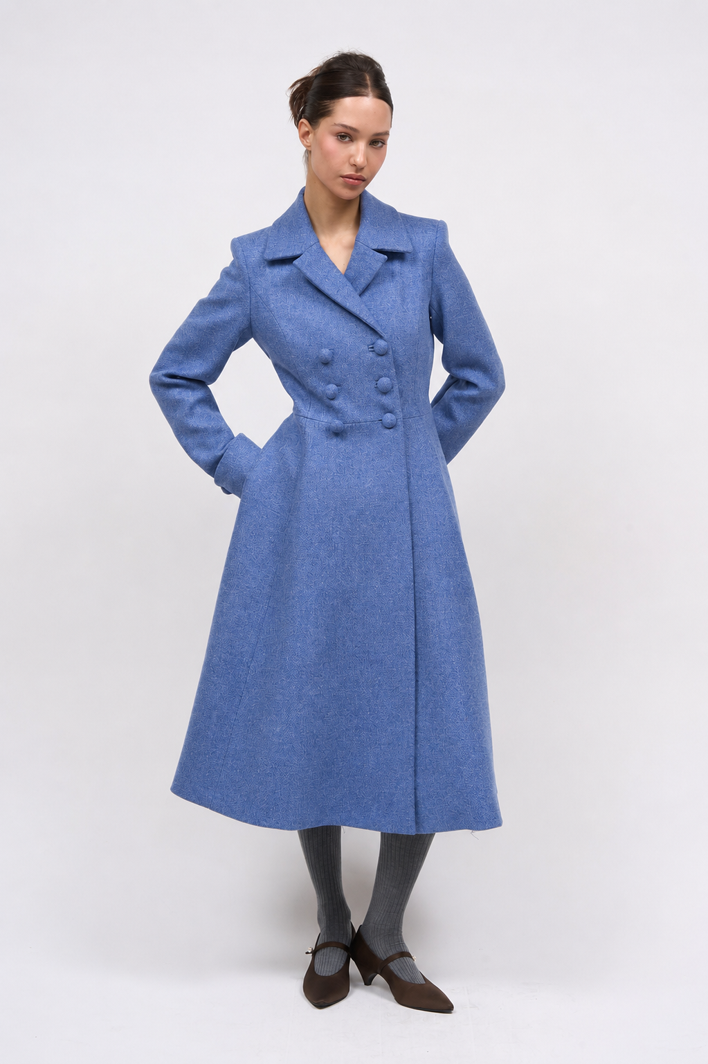 Paul & Joe Prince manteau cintré anthracite laine vierge