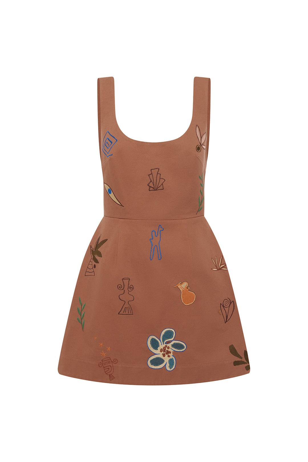 Alemais Dusty Embroidered Mini Dress robe coton