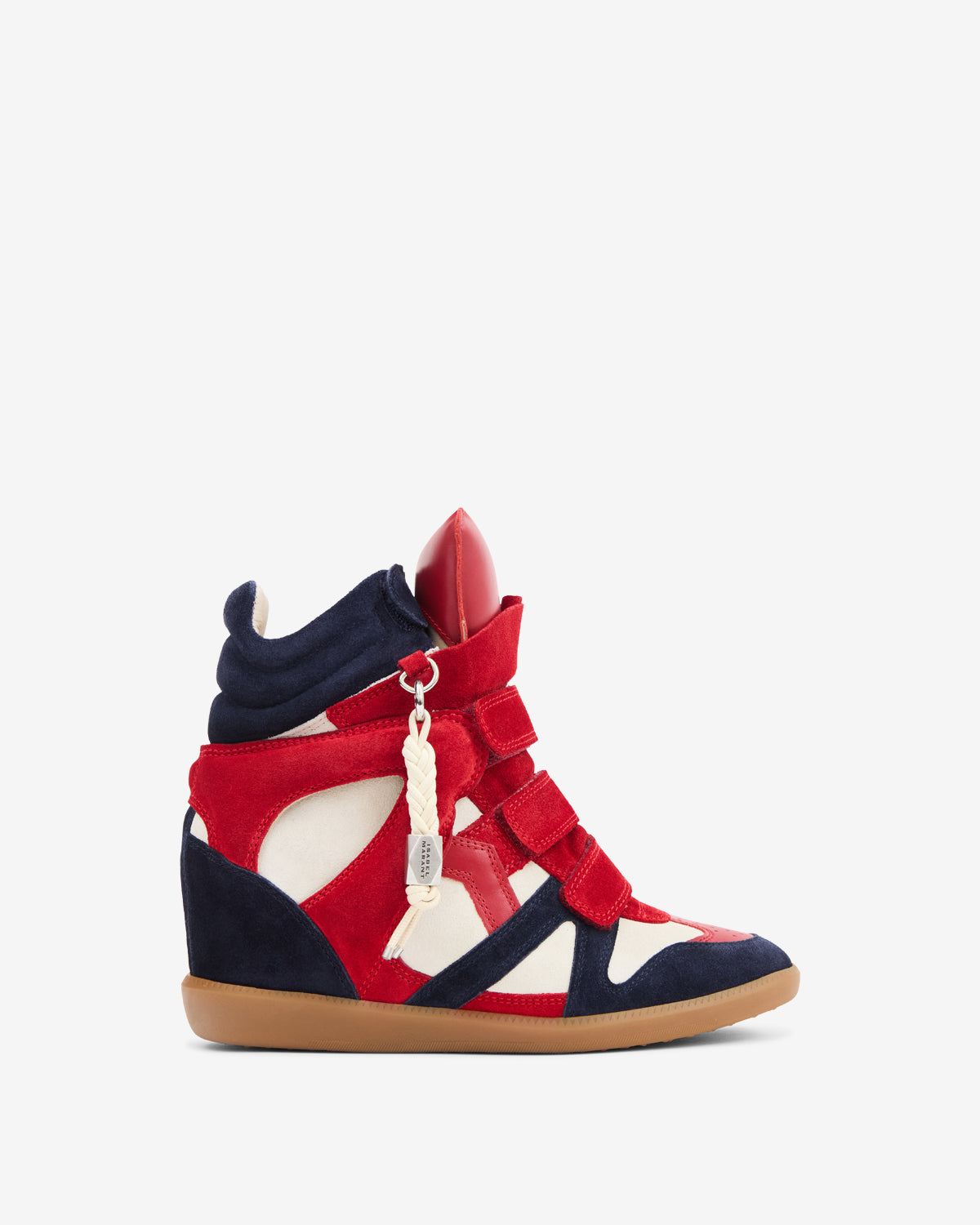 Isabel Marant Bekett BK0104FA baskets rouge compensées 5 cm