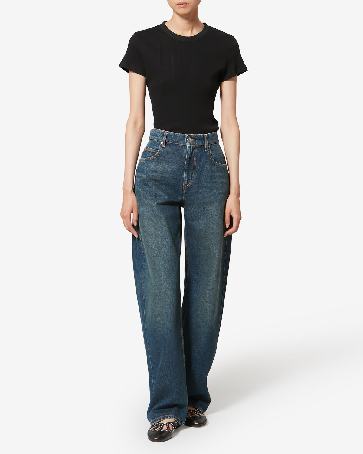 Isabel Marant Taomi TS0111FA t-shirt coton noir