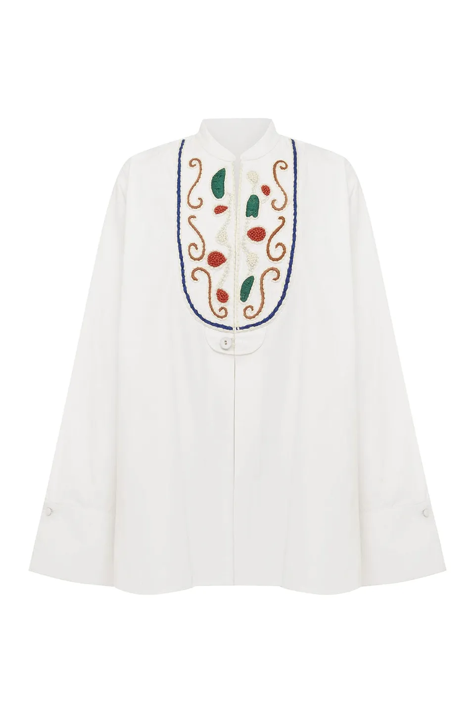 Alemäis Velora Chemise Coton Broderie Raphia