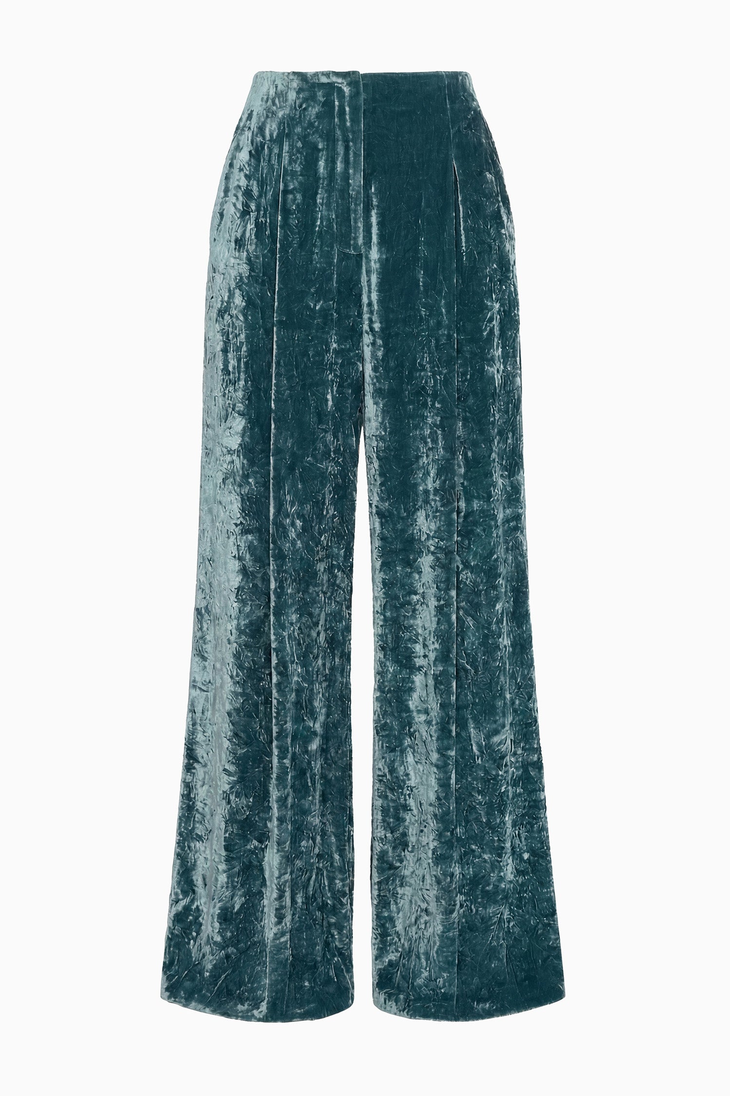 Ulla Johnson Elan Pantalon Velours Jadeite Jambe Large