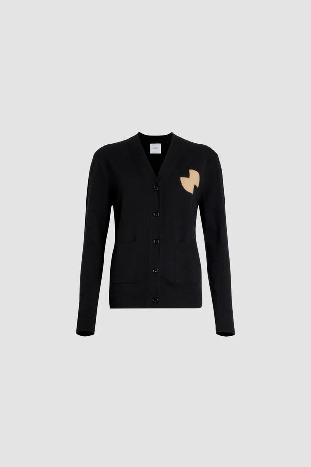 Patou Knitwear KN218 cardigan cachemire noir
