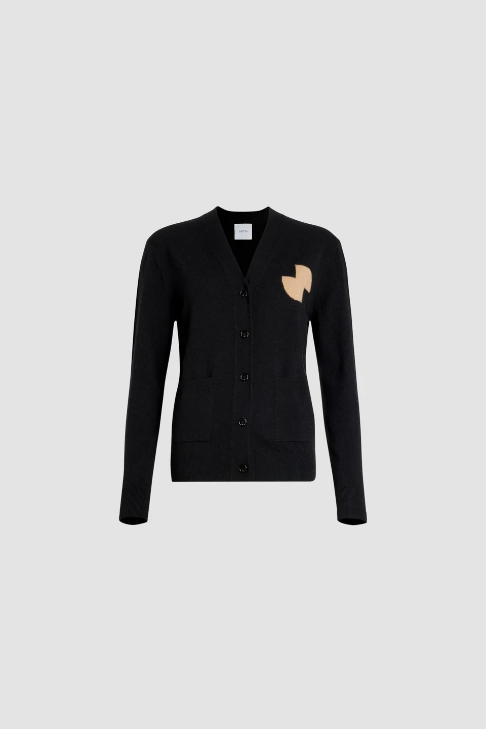 Patou Knitwear KN218 cardigan cachemire noir