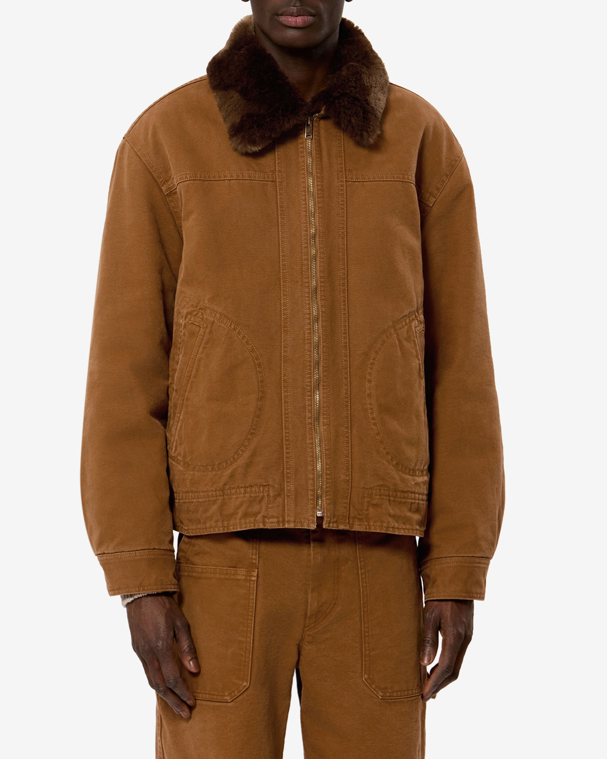 Isabel Marant Amaric MA0594HA manteau caramel shearling