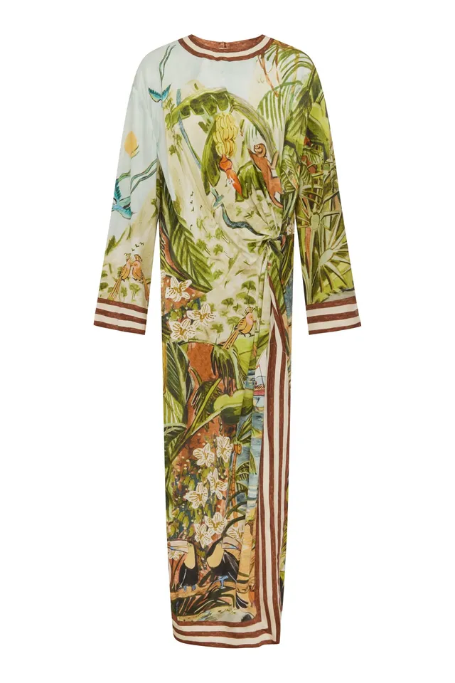 Alemäis Toucan Tango Silk Midi Dress robe soie 8