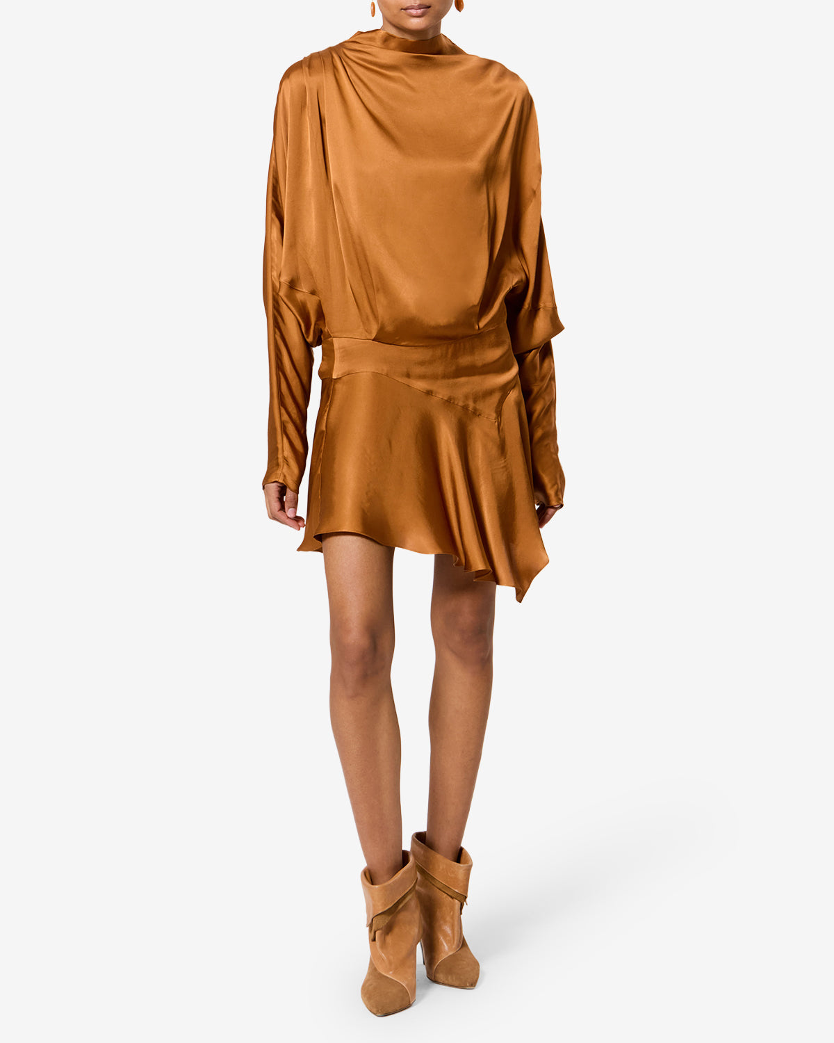 Isabel Marant Robes Robe Neline Satin Caramel 36