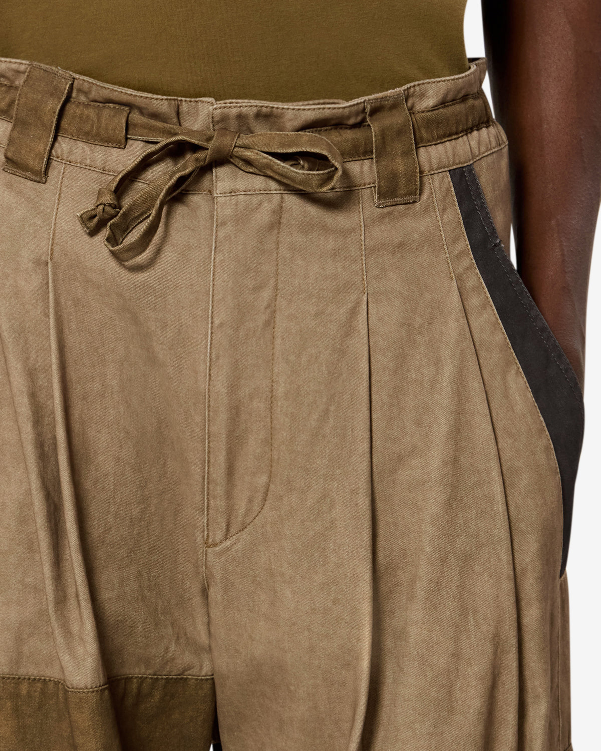 Isabel Marant Texter pantalon coton loose kaki