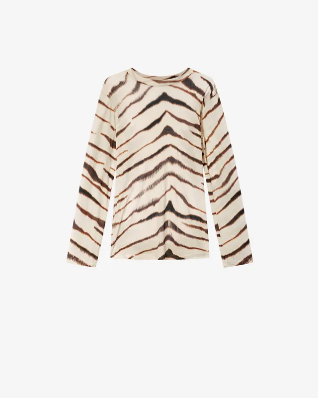 Isabel Marant T-shirts Zakane TS0242FA t-shirt zèbre