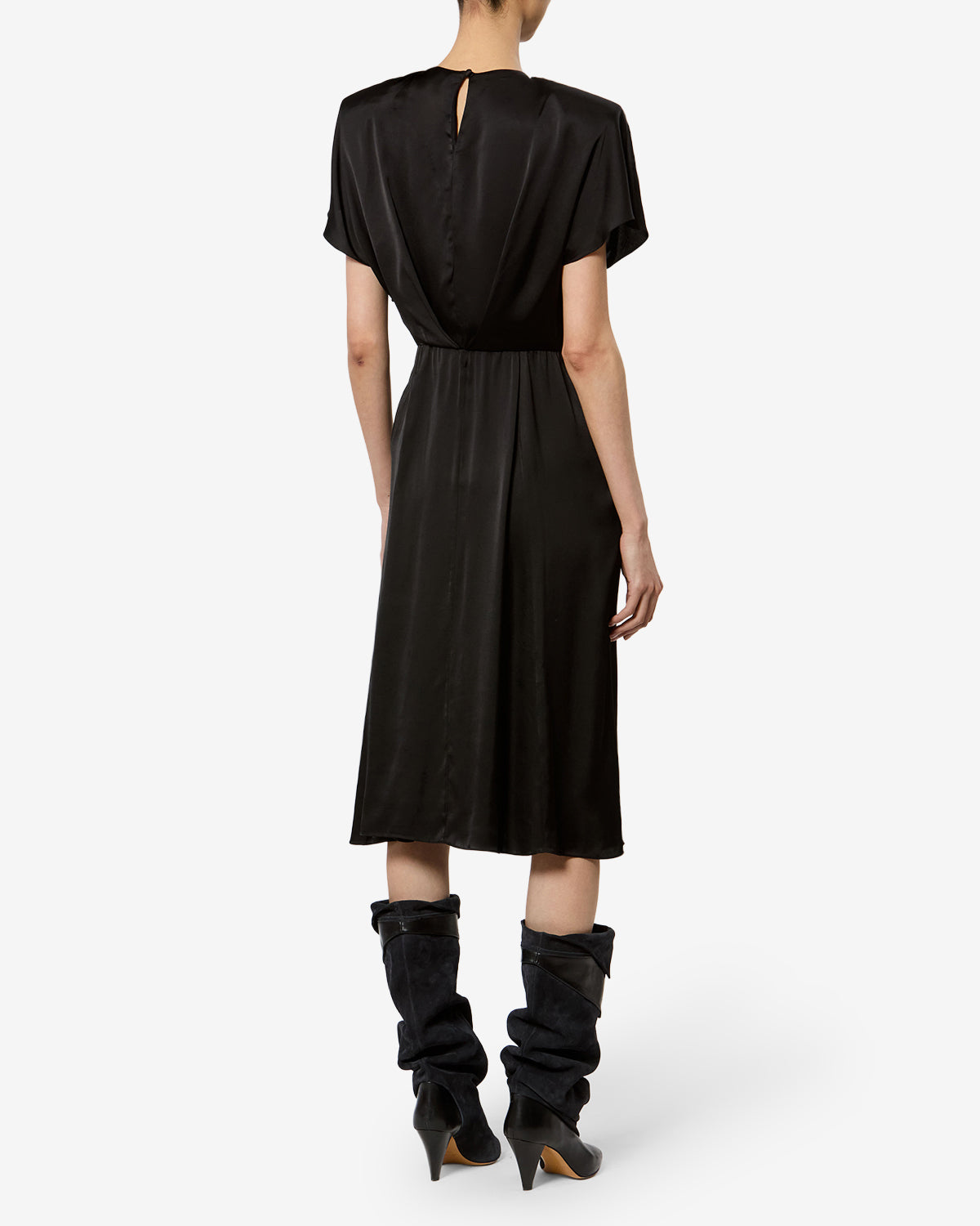 Isabel Marant Namsha RO1191FA robe satin noir