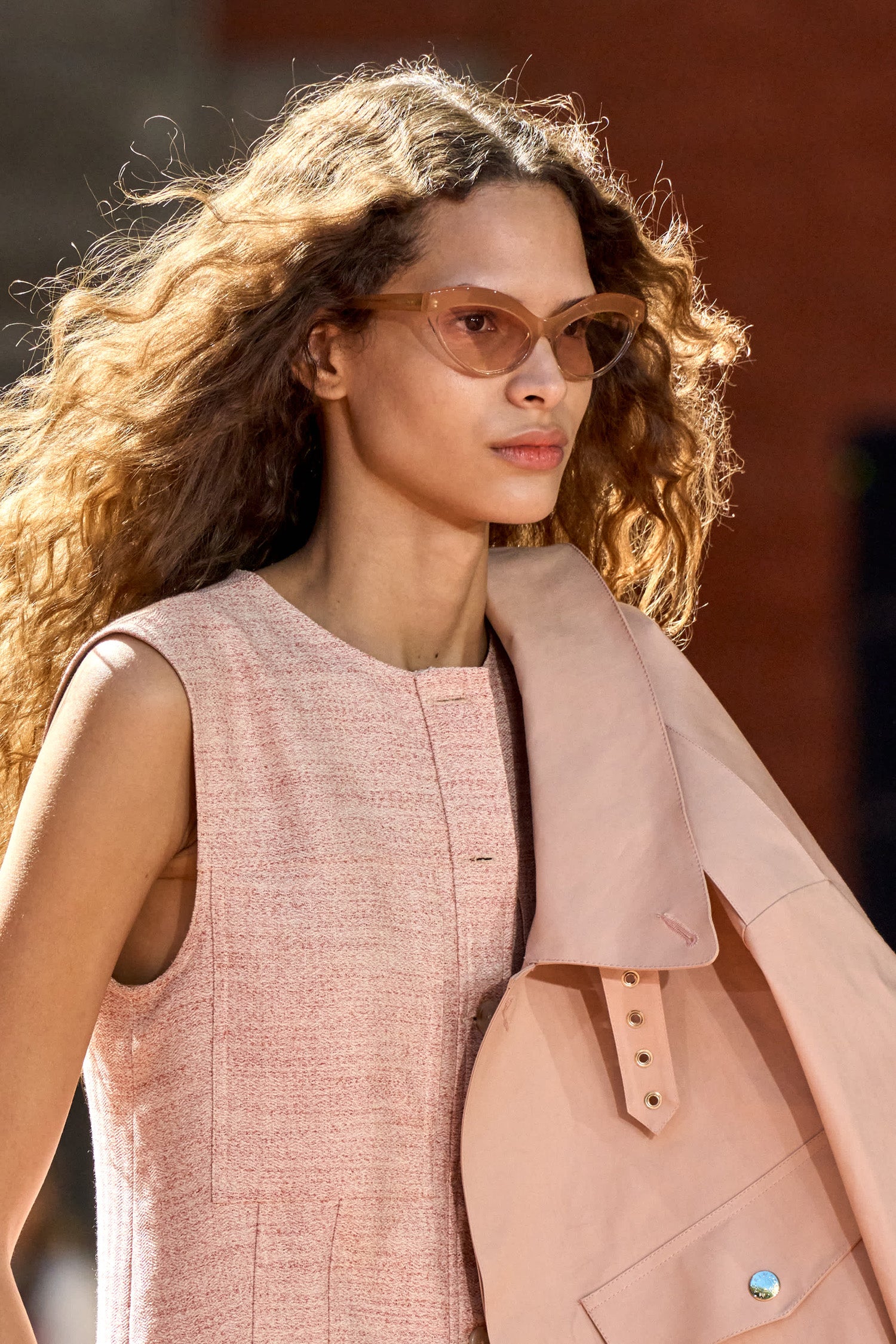 Ulla Johnson Sloane trench rose coton bonded
