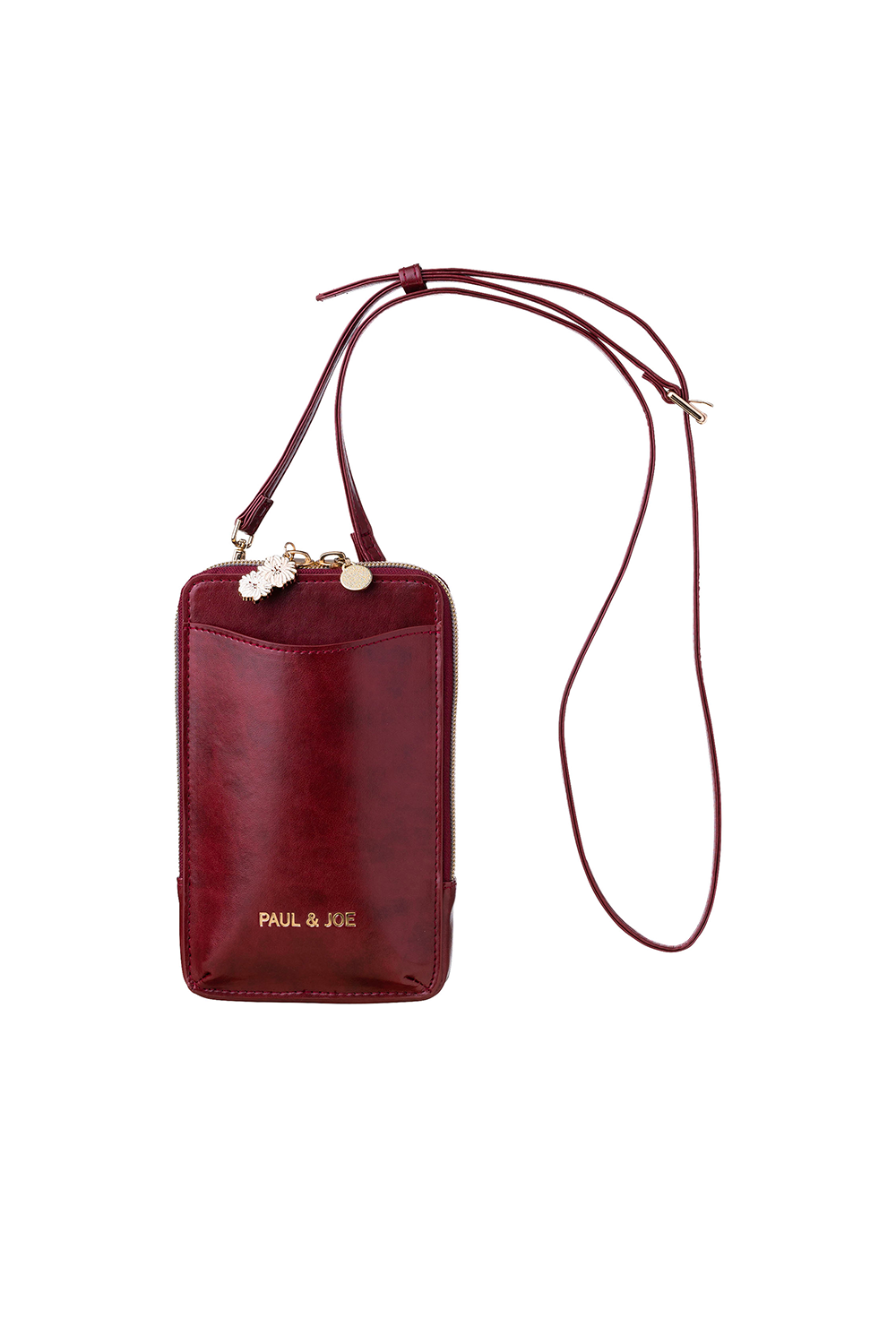 Paul & Joe sac bandoulière téléphone bordeaux