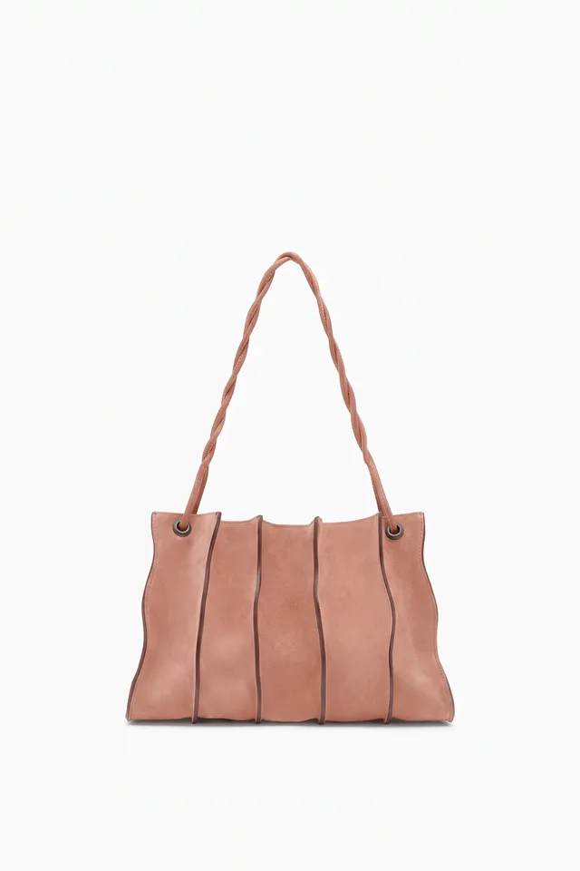 Ulla Johnson Adria sac épaule Petal daim rose convertible