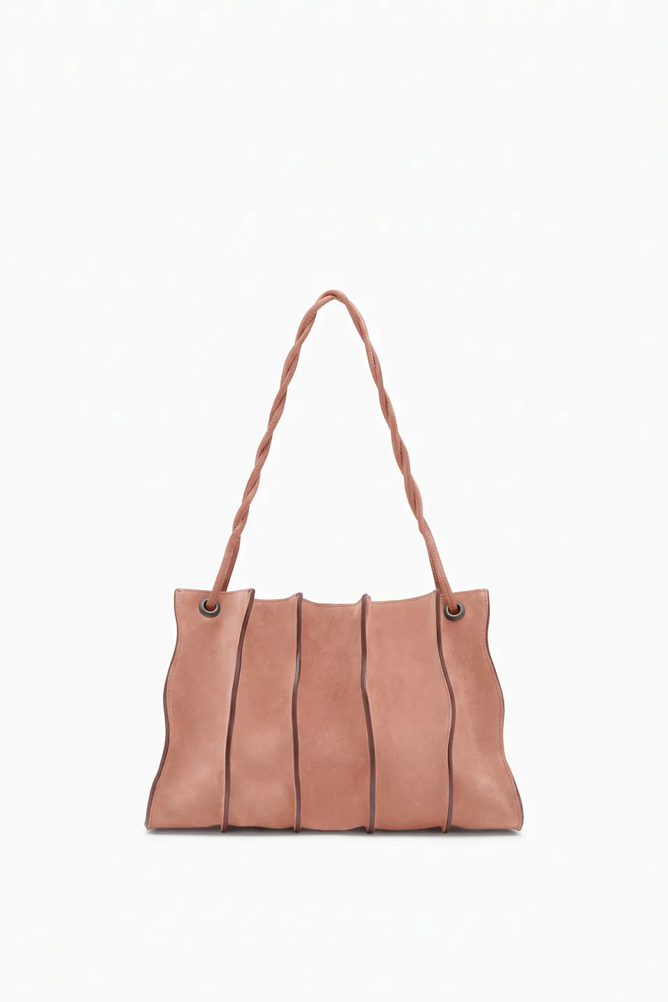 Ulla Johnson Adria sac épaule Petal daim rose convertible