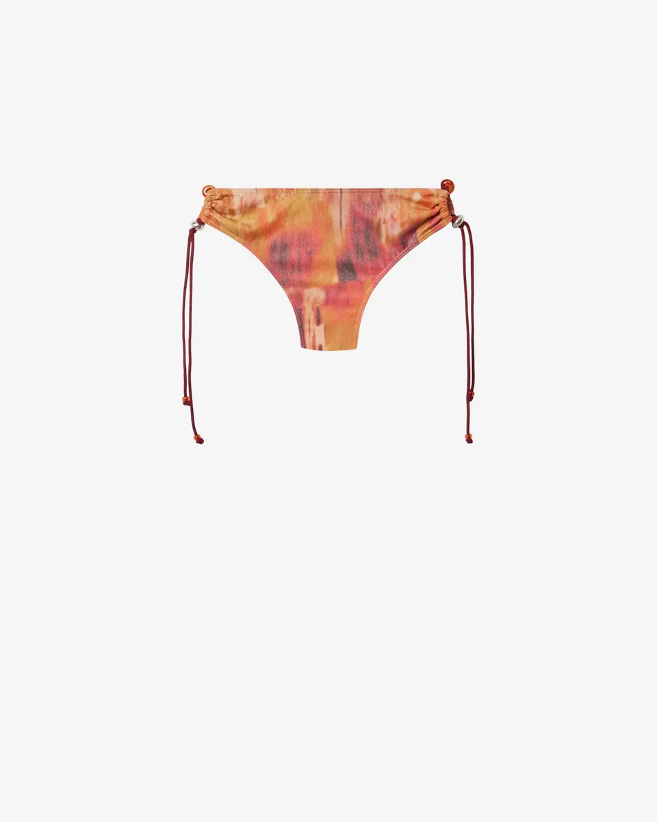 Isabel Marant Alvina slip de bain orange imprimé