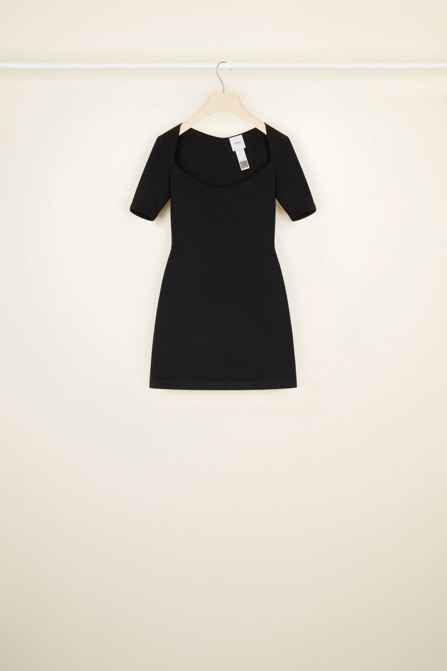 Patou Dresses KN059 robe mini maille noire manches S