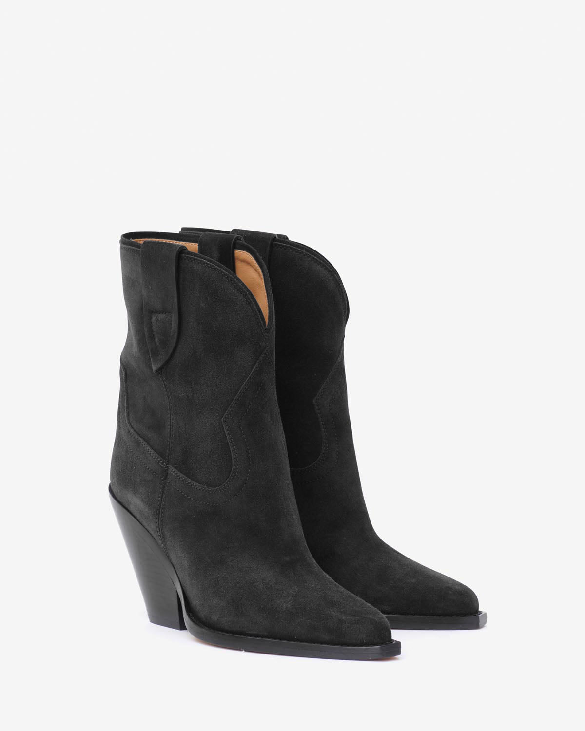 Isabel Marant Leyane bottines noir délavé cuir 9 cm
