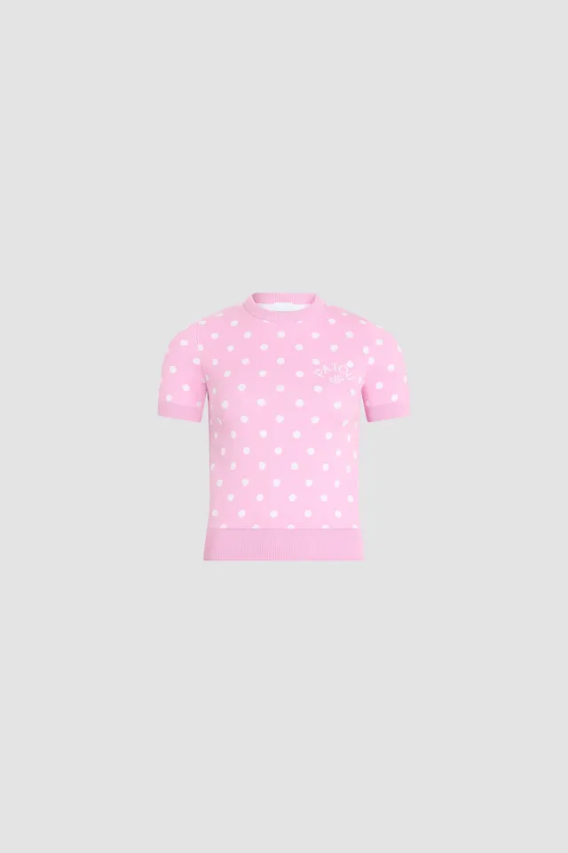 Patou KN31780895973 t-shirt pois rose coton mélangé candy