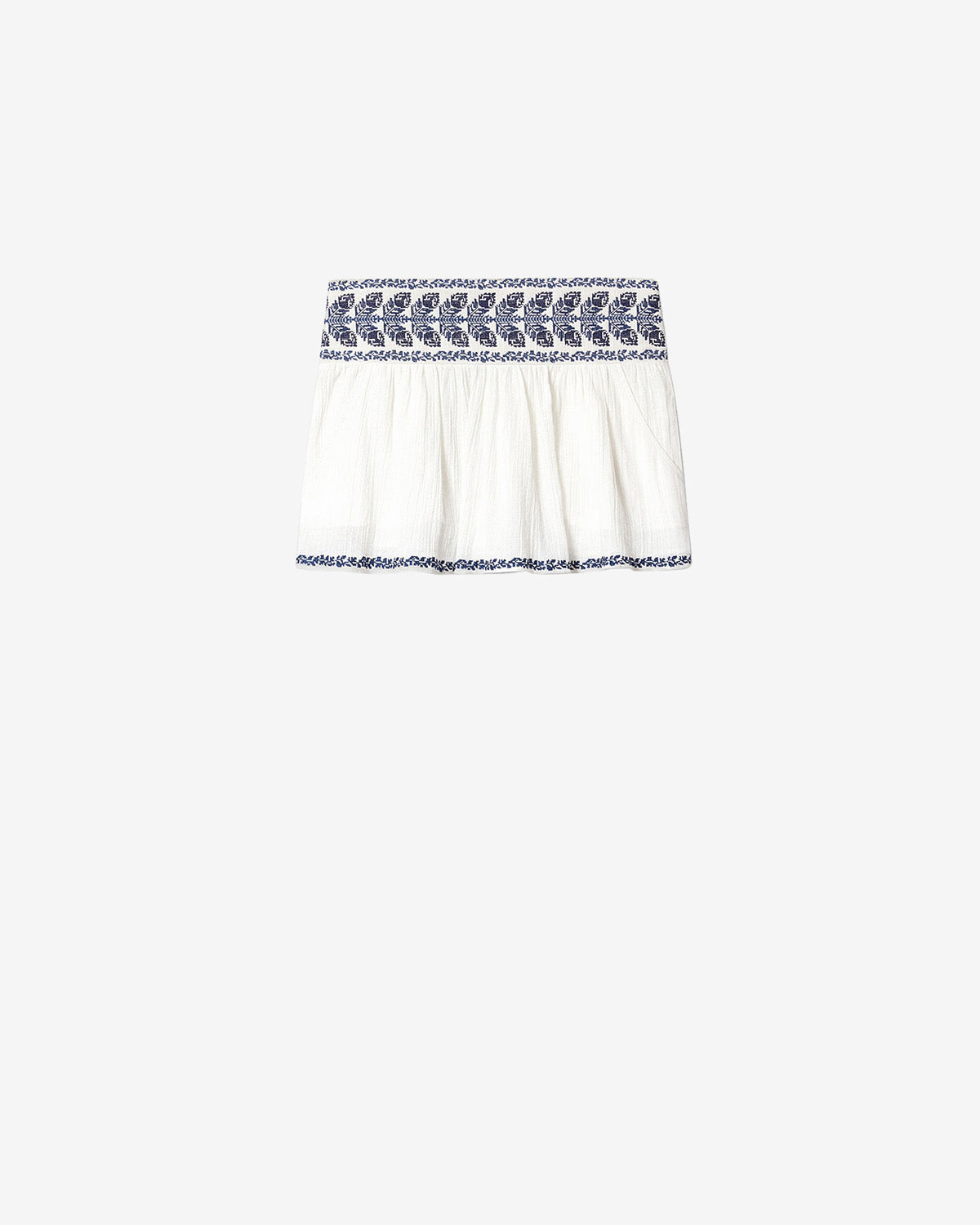 Isabel Marant Picadilia jupe courte écru bleu