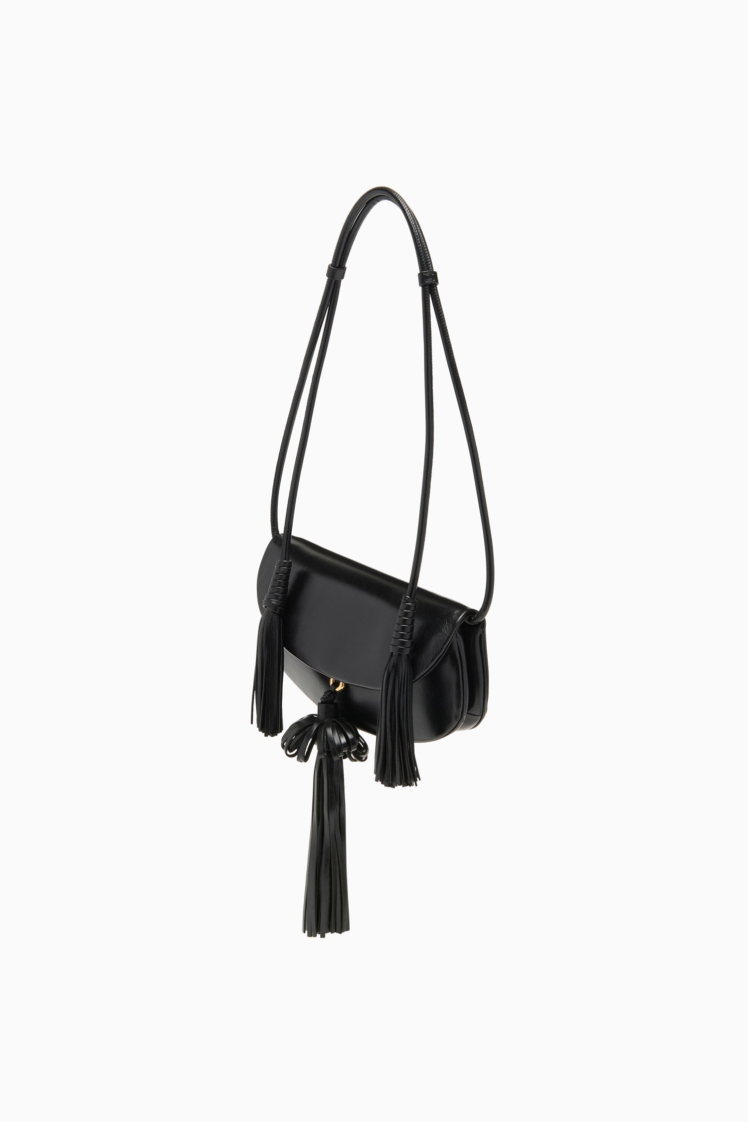 Ulla Johnson Paloma FA251108 sac cuir Noir à pompons