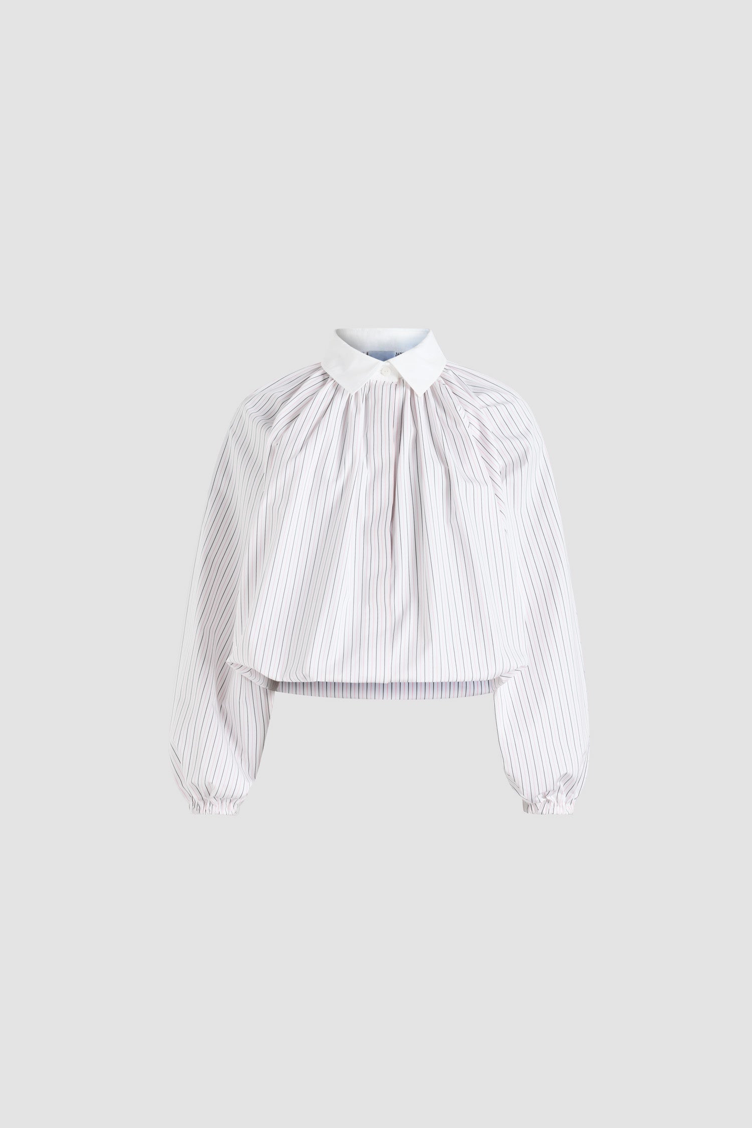 Patou BL050 blouse popeline coton bio rayures roses 38