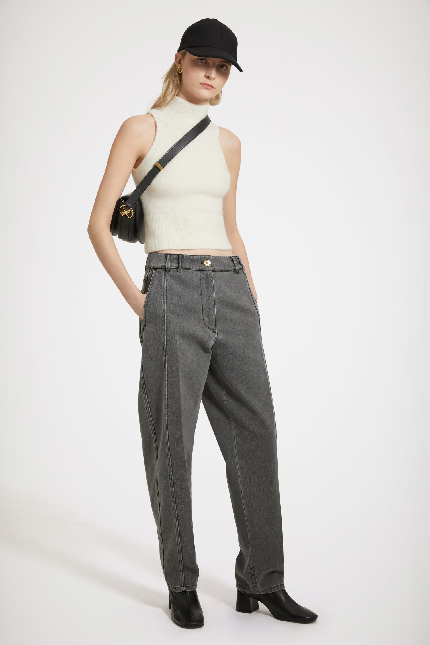 Patou TR032 jean cargo anthracite coton bio 38