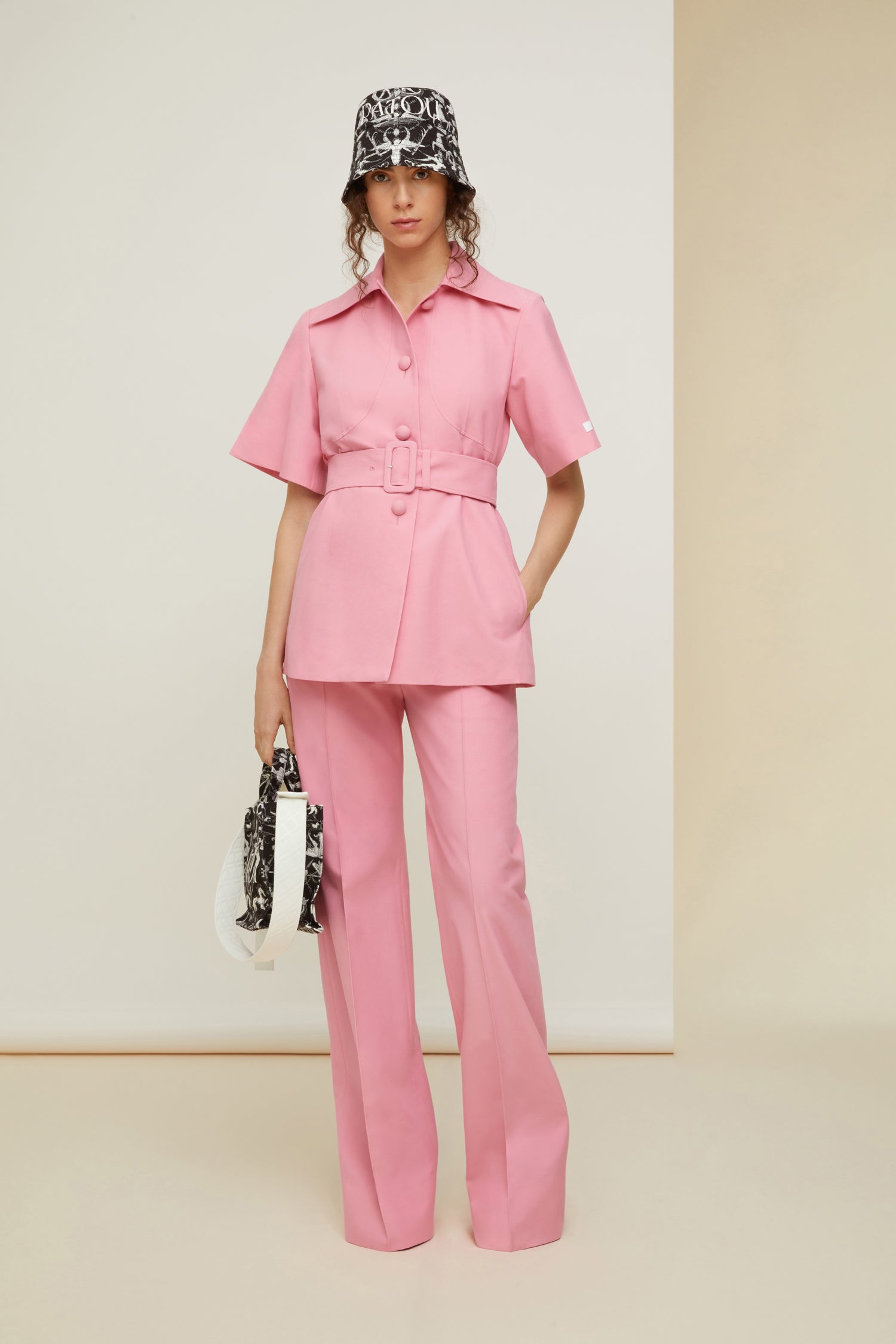 Patou JA022 veste courte coton laine rose