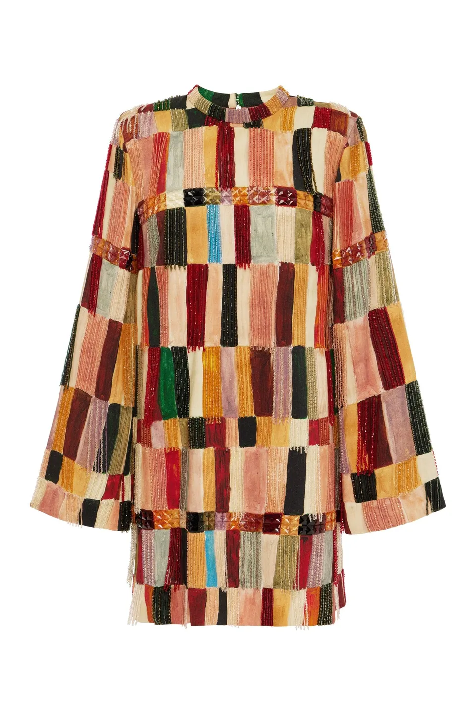 Alemais Marjorelle robe mini perlée lin soie doublée