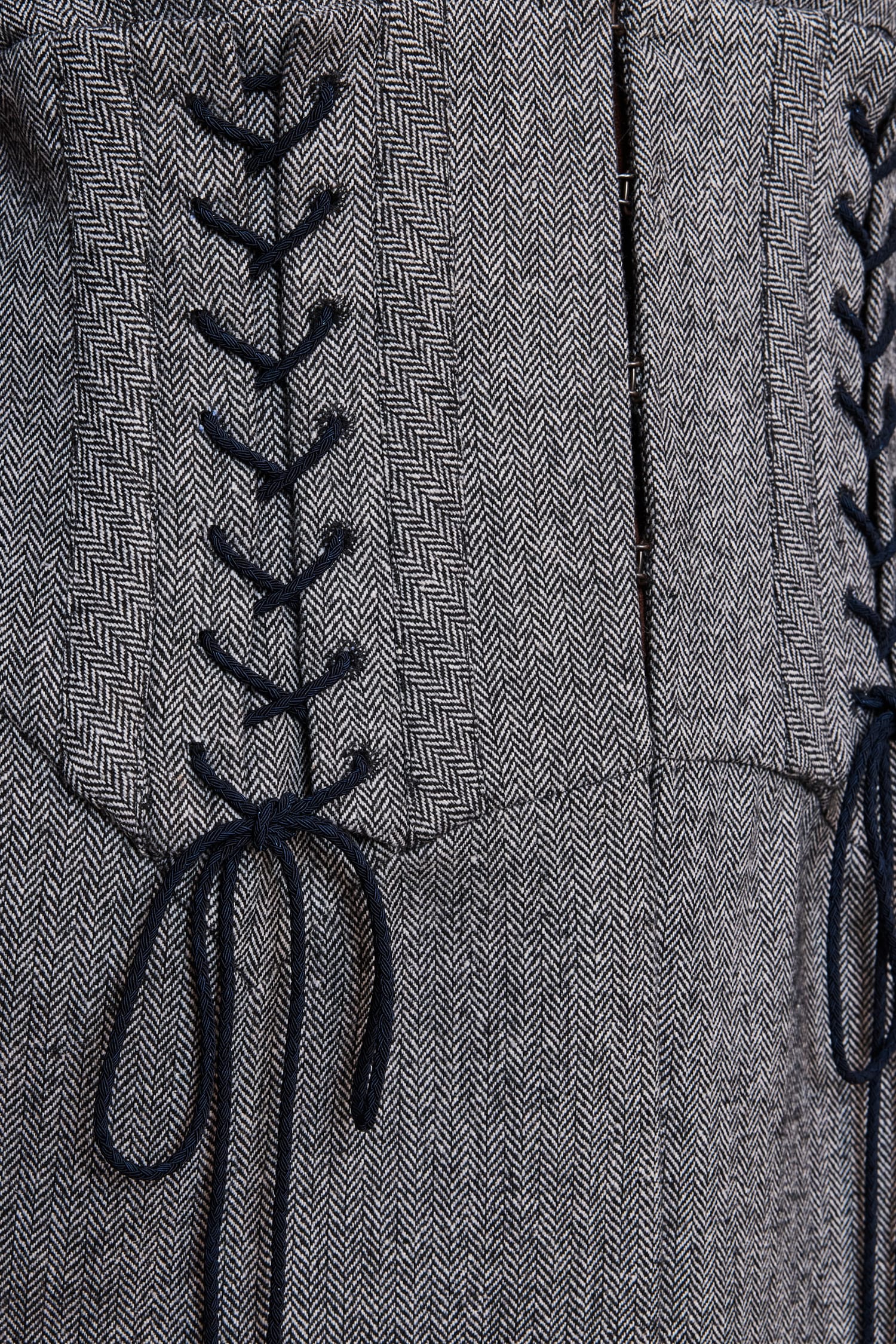 Alemais Henri manteau long laine corset