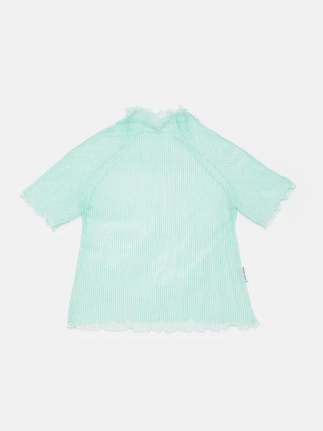 Ester Manas Easy haut Mint Striped crop mesh