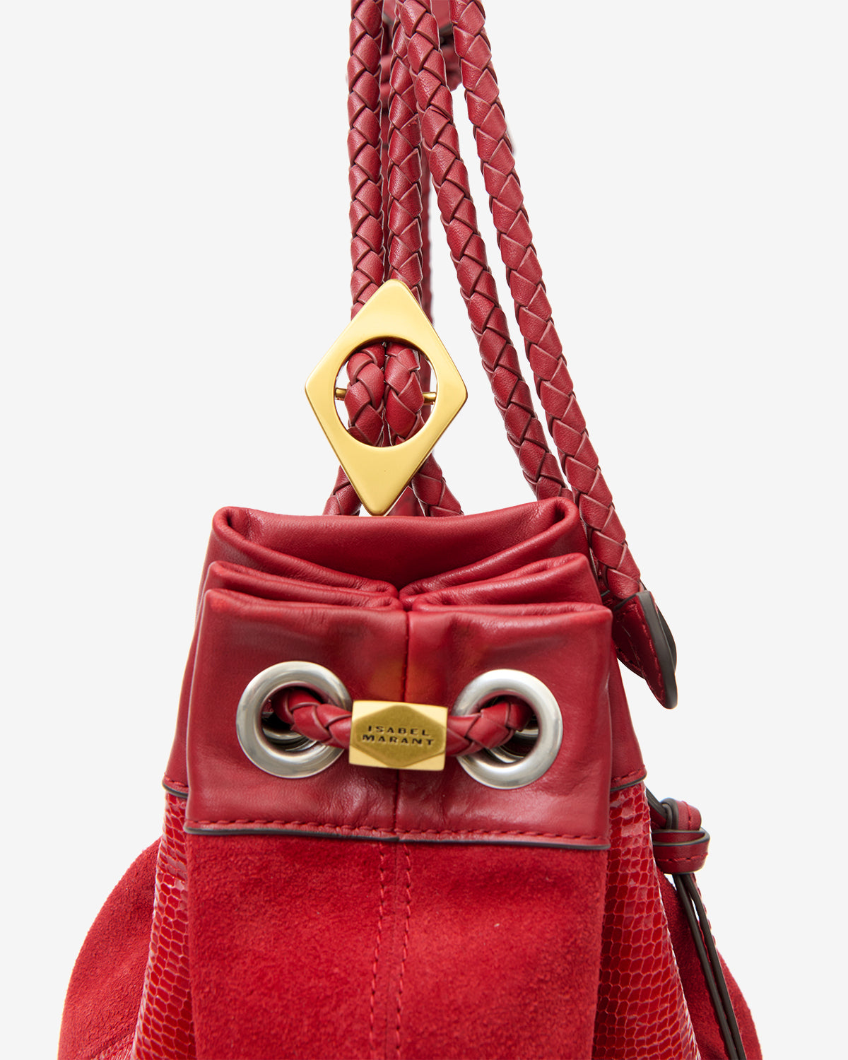 Isabel Marant Maia Medium sac cuir rouge écarlate 42 cm