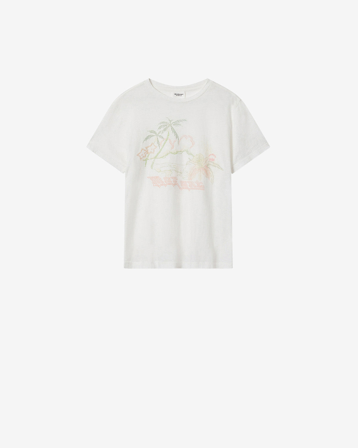 Isabel Marant Zewel t-shirt coton écru-orange